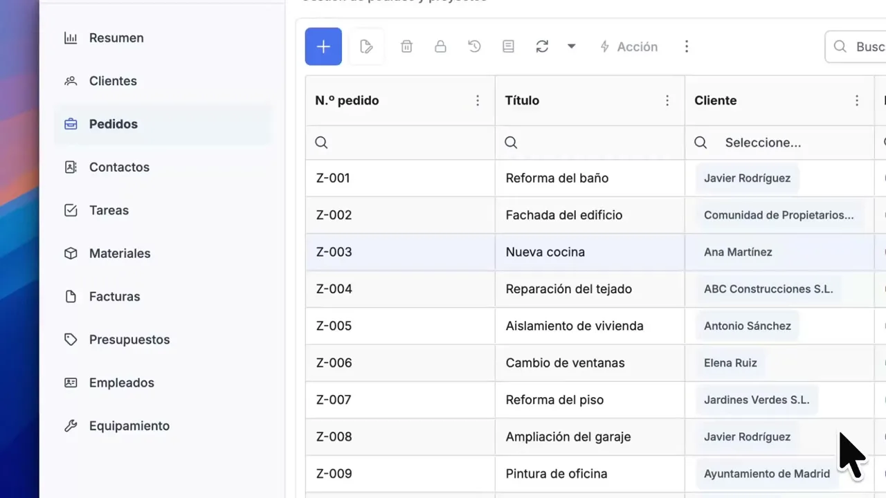 Exportación de datos